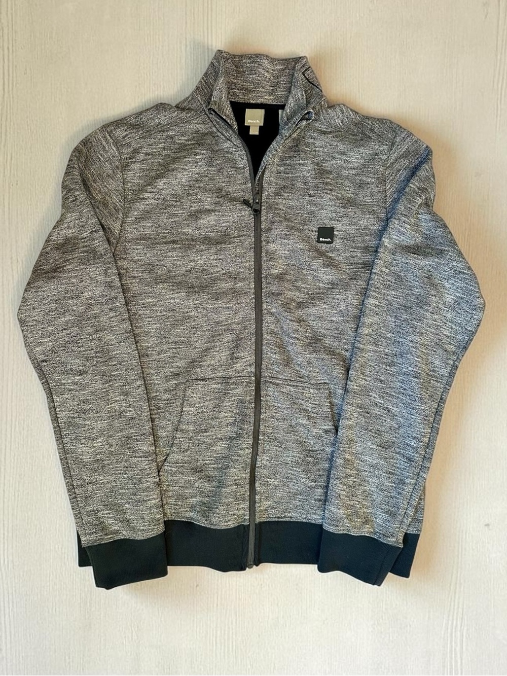 Bench Men's Gray Heather Full-Zip Sweater Jacket Size XXL